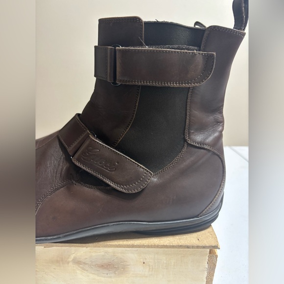 Used Gucci × Vintage GUCCI CHELSEA BOOTS Leather Ankle Boots Sz 13 - Picture 8 of 14
